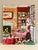 Large painting of an interior inspired by a pretty rainbow of colors, and myriad patterns. Painterly and expressionistic,...