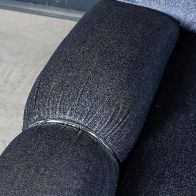 20th Century Italian Blue Velvet Armchairs by Agostino Lescai for Brevetti, 1970s, Set of 2 For Sale - Image 12 of 18