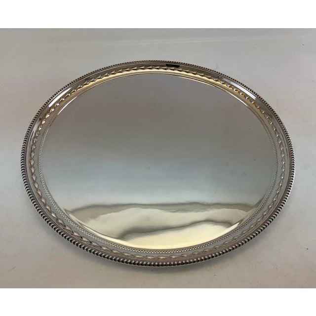 Silver Wonderful Beaded Salver For Sale - Image 15 of 17