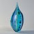 Glass Shades of Blue With Gold Signed Fabiano Zanchi Murano Glass Sculpture For Sale - Image 7 of 9