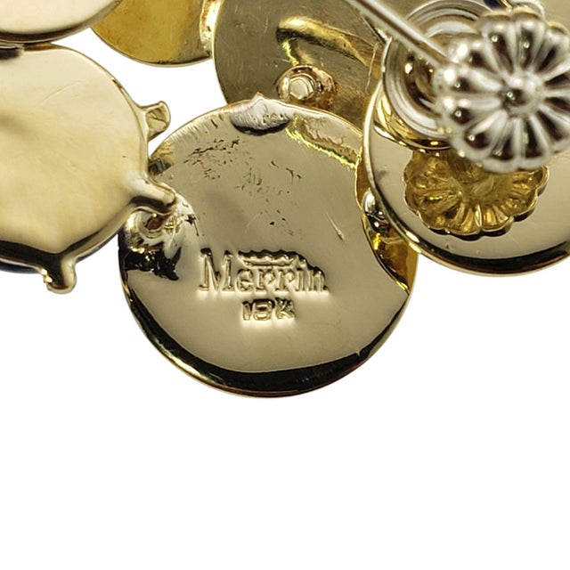 Late 20th Century Merrin 18k Yellow Gold and Lapis Lazuli Screw Back Earrings - Set of 2 For Sale In New York - Image 6 of 9