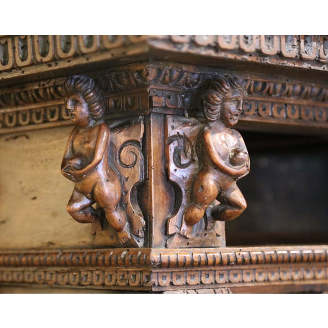 18th C. Italian Renaissance Walnut "Studiolo" Cabinet With 38 Drawers & Secrets For Sale - Image 9 of 18