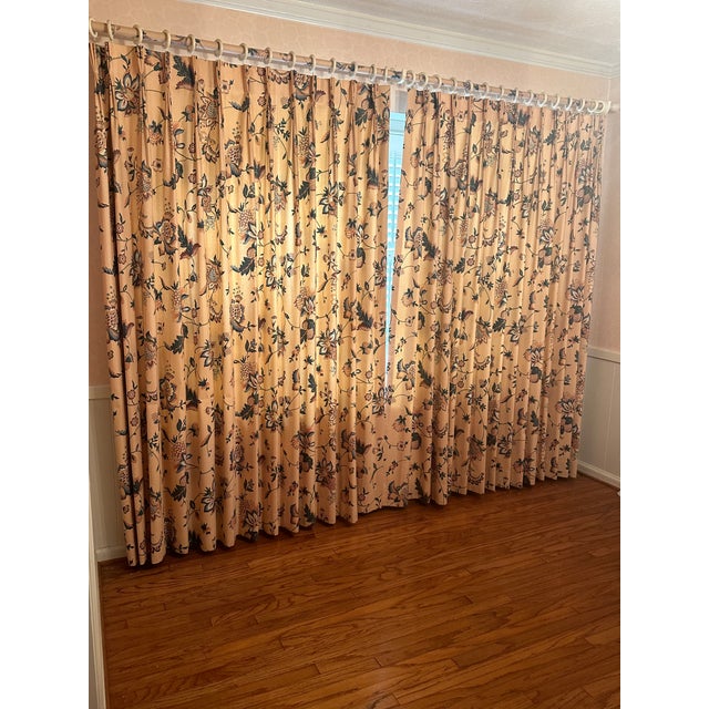 Mid-Century Modern Vintage Mid Century Tonquin Pleated Drapes- Set of 4 For Sale - Image 3 of 7