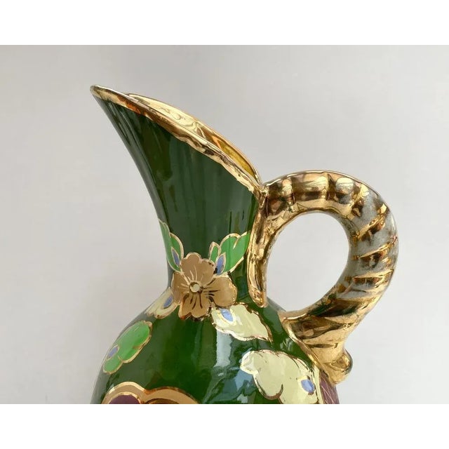 Vintage Belgian Enamelled Ceramic Vase, 1930s For Sale - Image 4 of 8