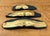 Vintage Gold Leaf Face Pottery Stripes - Set of 3 For Sale - Image 9 of 12