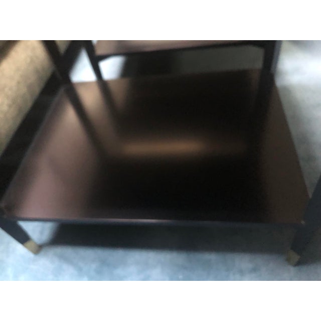 Black Modern History Home Pair of Wilson End Tables Ebony-Showroom Samples For Sale - Image 8 of 9