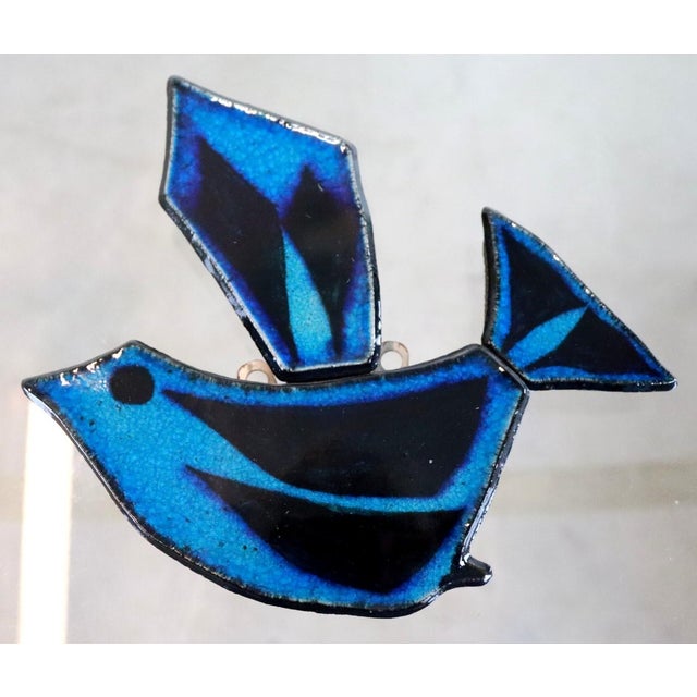 Ceramic Bird Wall Hanger attributed to Konraad Galaaen For Sale - Image 4 of 9