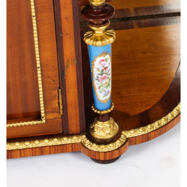 Brown 19th Century Ormolu & Porcelain Mounted Cabinet For Sale - Image 8 of 18