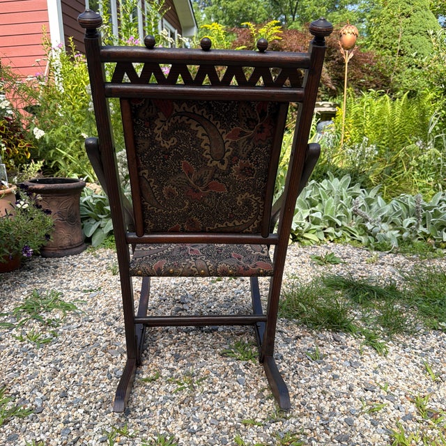 Antique Eastlake Folding Rocking Chair For Sale - Image 4 of 10