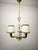 Brass and Murano Chandelier with Silk Lampshades, 1950s For Sale - Image 11 of 18