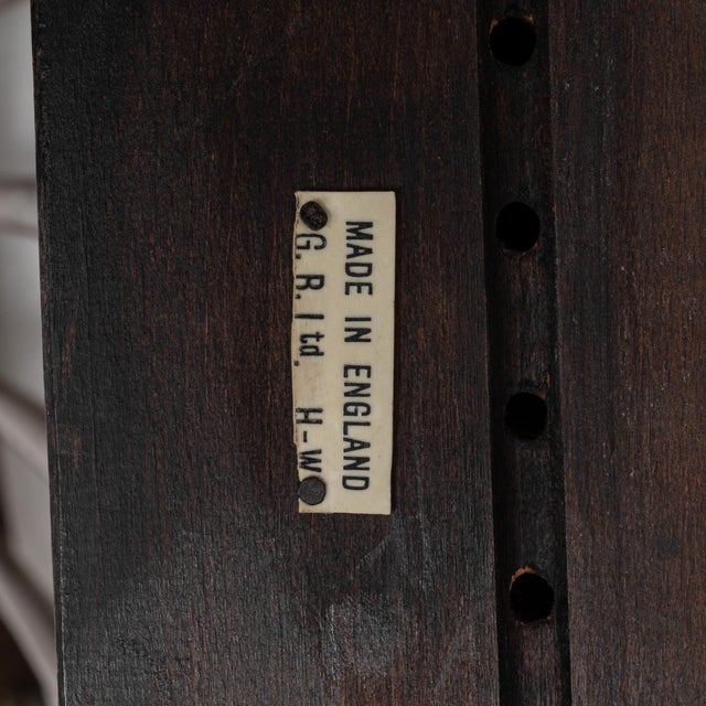 20th Century English Wooden Armchair With Upholstered Seat And Back For Sale - Image 14 of 18