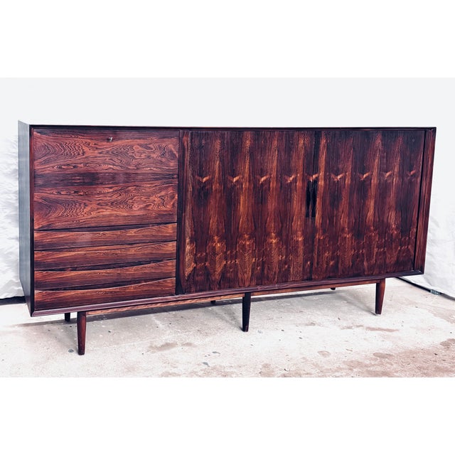 Brown Highboard by Arne Vodder for Sibast Mobler, Denmark, 1960s For Sale - Image 8 of 8