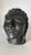 Ceramic Art Deco Terracotta Sculpture in Black Color Woman Head, France, 1940s For Sale - Image 7 of 9