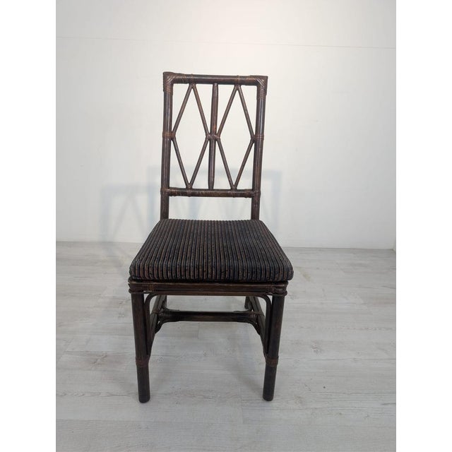 Vintage Chippendale Style Rattan Chair, 1950s For Sale - Image 6 of 16