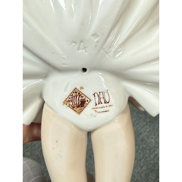 1980s Nao for Lladró Pensive Ballet Porcelain Figurine, Signed For Sale - Image 5 of 12