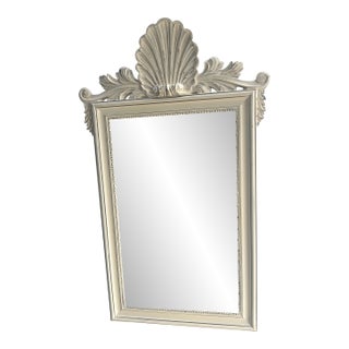 Palm Beach Regency Style Mirror With Shell Detail For Sale
