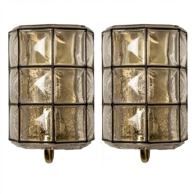 Iron and Bubble Glass Wall Lamps from Limburg, Germany, 1960s, Set of 2 For Sale - Image 13 of 13