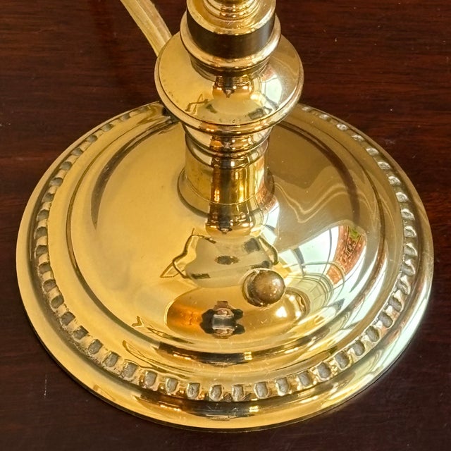 Late-20th Century Mini Banker's Task Lamp W/ Frosted Glass Shade For Sale - Image 9 of 17