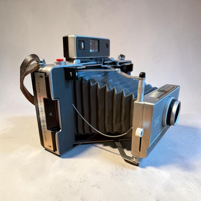 Polaroid Corporation Vintage Polaroid 240 Land Camera Kit With Film, Flash & Case - Complete Set For Sale - Image 4 of 11