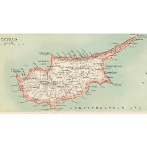 Turkey with Cyprus and Egypt Insets, 1902 For Sale - Image 9 of 14
