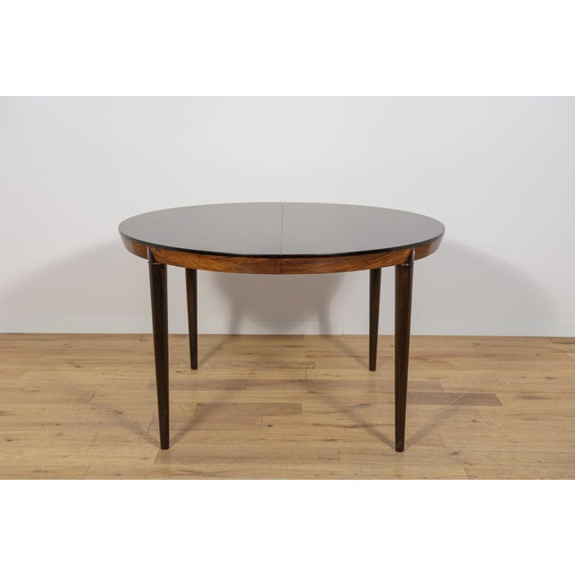 Mid-Century Round Rosewood Dining Table Model 71 by Severin Hansen for Haslev Møbelsnedkeri, 1960s For Sale - Image 6 of 18