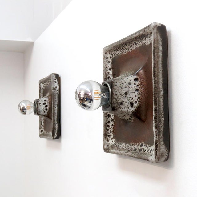 1960s German Ceramic Wall Lights, 1960 For Sale - Image 5 of 11