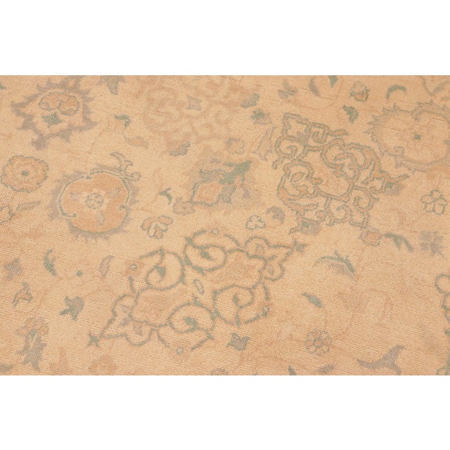 1990s Boho Chic Tan/Gold Wool Rug - 6'1'' X 8'10'' For Sale - Image 5 of 10