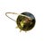 Rustic European Vintage German Large Glass Hanging Ball Ornament on Gold Star Stand For Sale - Image 3 of 7