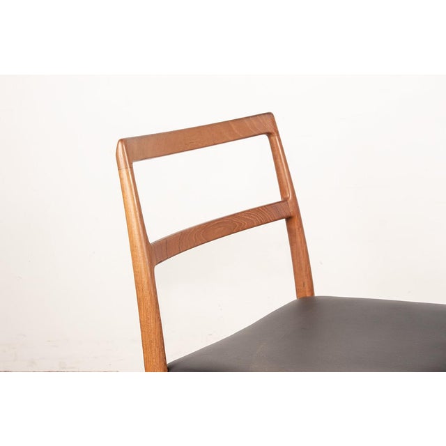 1960s Vintage Danish Model 430 Chairs in Teak and New Leather by Arne Vodder for Sibast, 1960, Set of 4 For Sale - Image 5 of 17