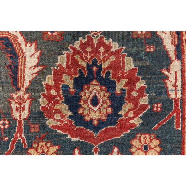 Textile Early 20th Century Persian Sultanabad For Sale - Image 7 of 9