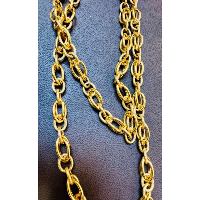 Vintage 18 Karat Yellow Gold 41.2 Gm, Link Chain, 8.14 mm Necklace, 32 " Long For Sale - Image 18 of 18
