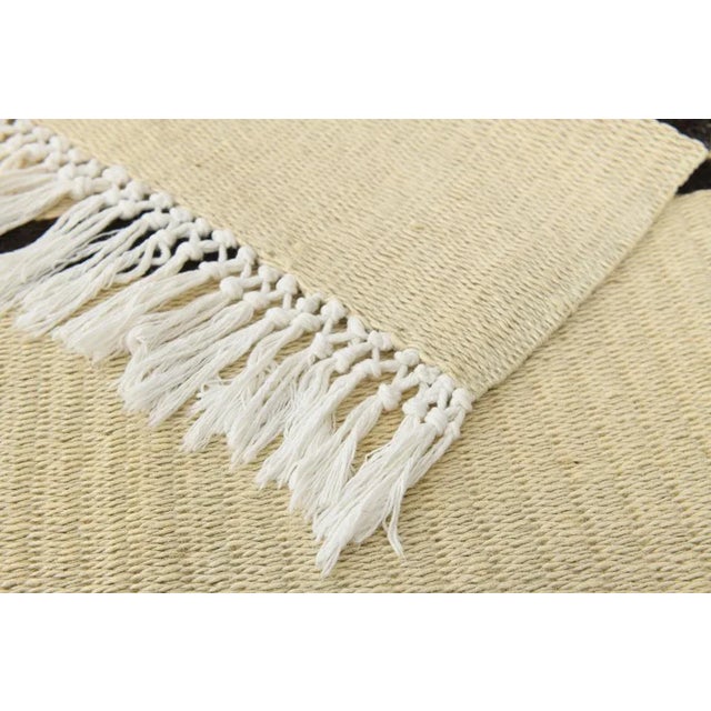 Beige Striped Hemp Runner Rug For Sale - Image 14 of 18