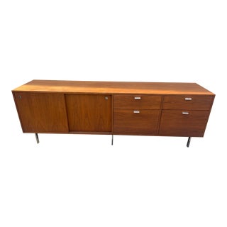 1960s Two-Drawer Credenza by Harvey Probber with Sliding Doors For Sale