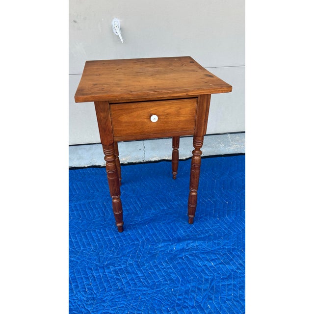 A Antique Sheraton Walnut One Drawer Stand, Pennsylvania, Circa 1820's For Sale - Image 12 of 12