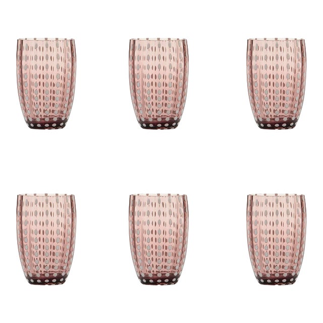 Perle Tumbler in Amethyst - Set of 6 For Sale