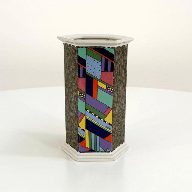 Black Scenario Metropol Flower Vase by Barbara Brenner for Rosenthal, 1990s For Sale - Image 8 of 8