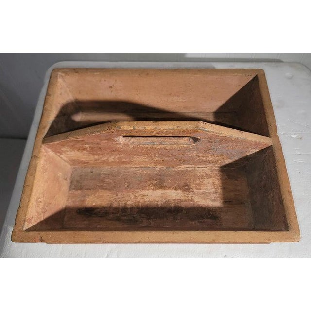 19Thc Original Salmon Painted Cutlery ( Knife Box ) For Sale - Image 4 of 8