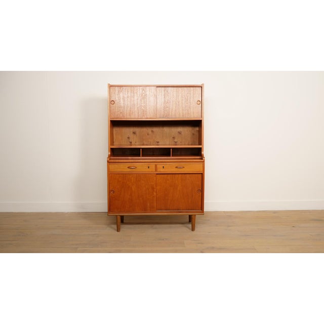 High Vintage Secretaire in Teak For Sale - Image 11 of 11