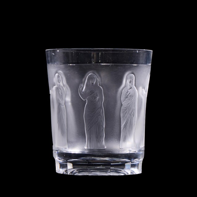 Early 20th Century Early 20th Century Lalique French Femmes Crystal Whiskey Tumbler Glasse For Sale - Image 5 of 6