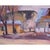 Vintage unsigned Ranch with Fall Trees oil painting, circa 1980-90. This painting is attributed to Howard Carr and comes...