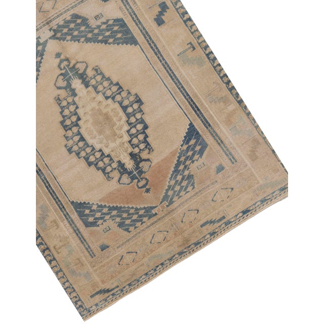 1940s Vintage Turkish Oushak Area Rug 3'6 X 4'1 For Sale - Image 5 of 8