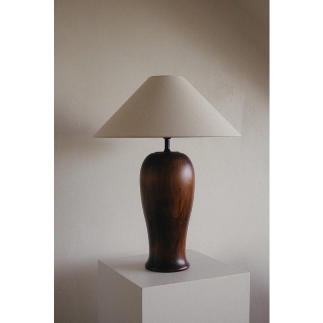 Large Wooden Table Lamp For Sale - Image 10 of 10