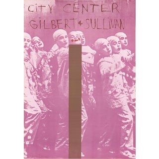 1968 Jim Dine 'Gilbert and Sullivan' Pop Art Pink,Brown Usa Offset Lithograph For Sale
