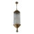 Vintage Art Deco Skyscraper Pendant Light in Brass & Glass For Sale
