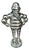 Michelin Man in Silver Cast Iron For Sale