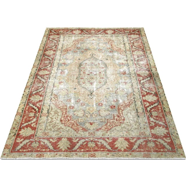 1960s 1960s Turkish Oushak Rug For Sale - Image 5 of 7