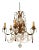 Mid 20th Century Murano Glass Tole Chandelier For Sale