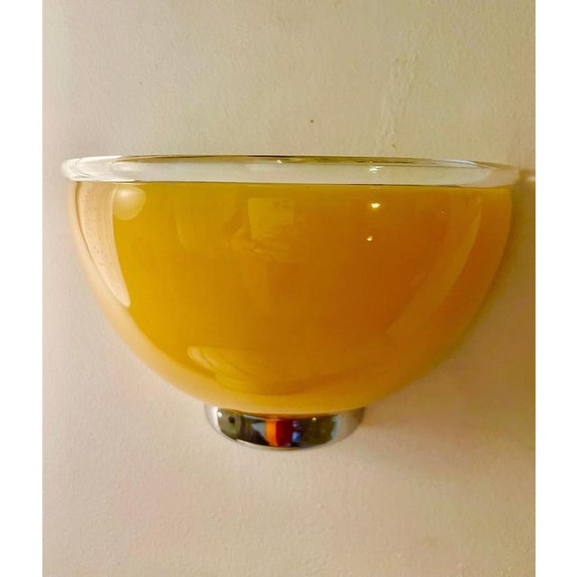 1990s Gilt Murano Glass Wall Lights by Artemide for Vistosi, Italy, 1990s, Set of 2 For Sale - Image 5 of 9