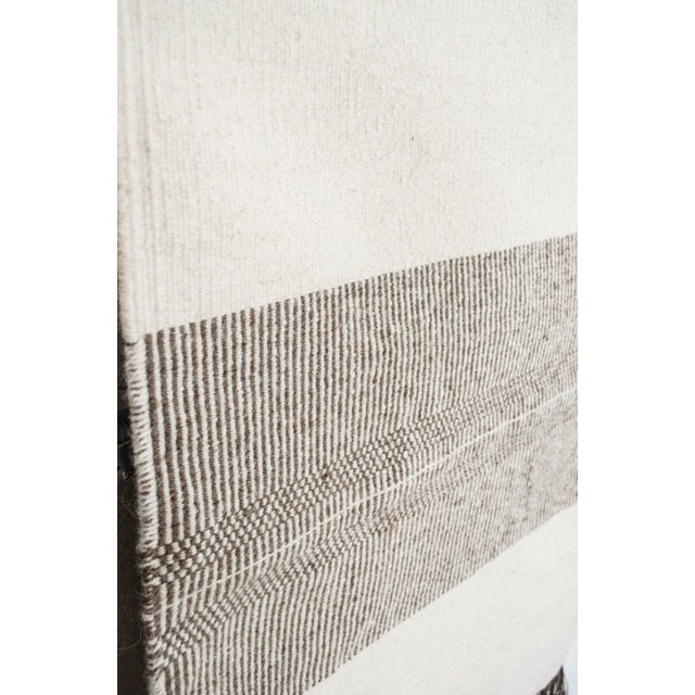 Vintage Mid Century Modern Artisan-Crafted Handmade Wool Rug For Sale - Image 9 of 11