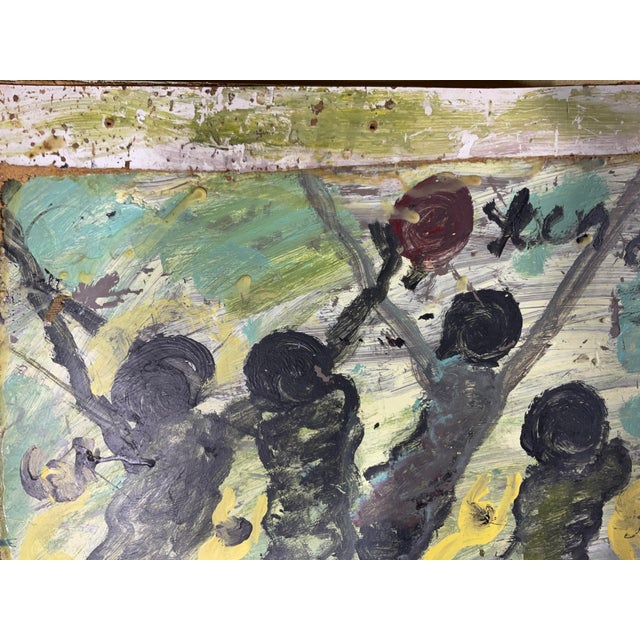 Dynamic Basketball Scene by Pervis Young - Raw Expression of Urban Life For Sale - Image 10 of 12